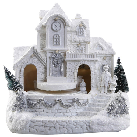 Ratusz biały zimowa wioska