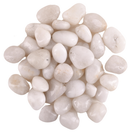 Kamienie dekoracyjne rzeczne wysoko polerowane białe 1-2cm 900 gr