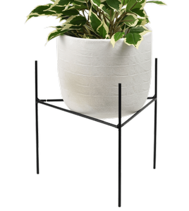 Metalowy kwietnik czarny S