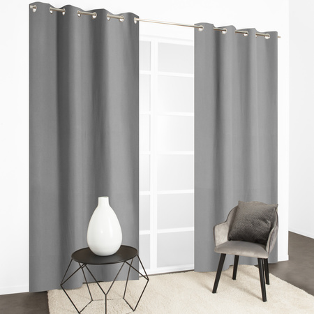 Zasłona MUST THERMIQUE na przelotkach 138 x 260 cm jasnoszara