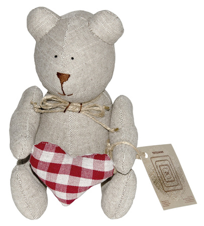 Miś maskotka z sercem handmade 20cm