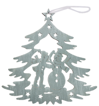 Komplet 3 zawieszek bożonarodzeniowych - choinka