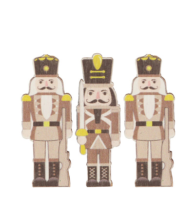 Dziadek do orzechów drewniany na klips