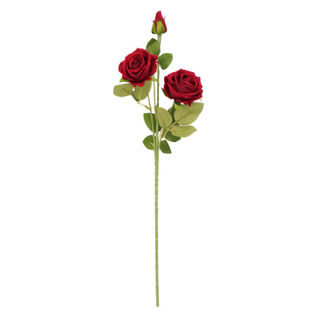 Kwiat sztuczny róża czerwona 60 cm