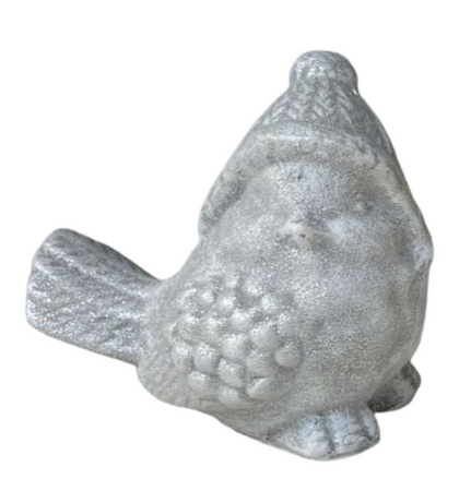 Figurka betonowa ptaszek w czapce