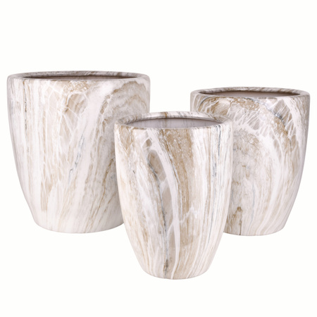 Zestaw Osłonek LOME marmur beżowy