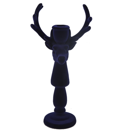 Świecznik renifer velvet granat