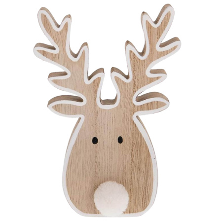 Dekoracja drewniana - głowa renifera