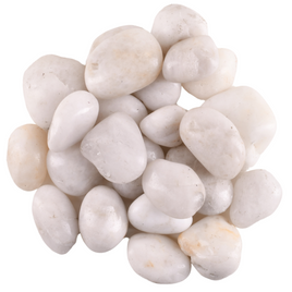 Kamienie dekoracyjne rzeczne wysoko polerowane biały 2-4cm 900gr