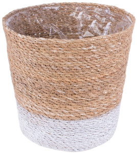 Kosz wiklinowy Moroccan biały osłonka XL 22 cm