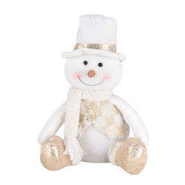 Dekoracja świąteczna bałwan w kapeluszu 51 cm