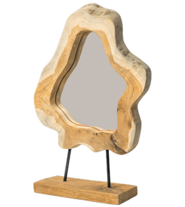 Lustro stojące w drewnianej ramie