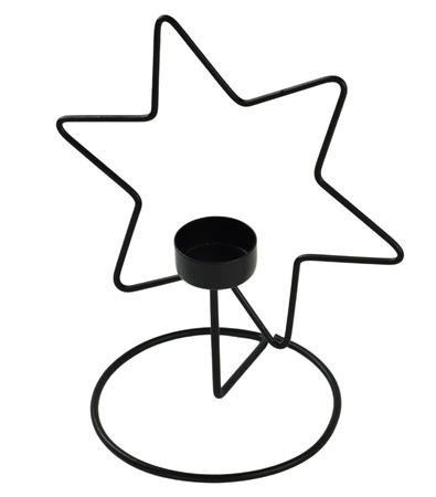 Metalowy świecznik gwiazdka