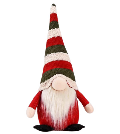 Gnom czerwony z brodą 30cm