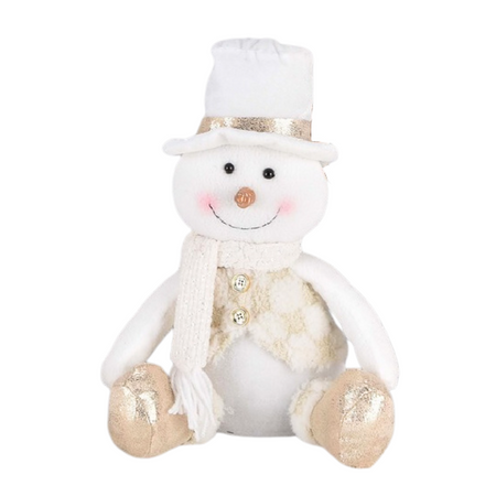 Dekoracja świąteczna bałwan w kapeluszu 51 cm