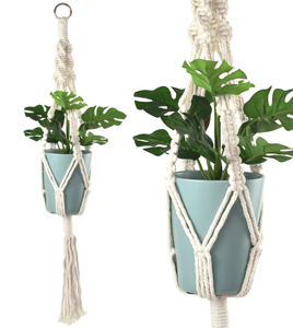 Makrama kwietnik wiszący 80 cm