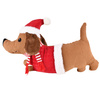 Poduszka świąteczna dekoracyjna pies w stroju mikołaja