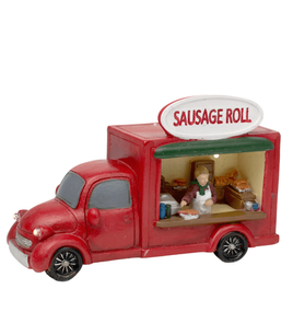 Mini food truck z hot-dogami dekoracja LED