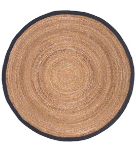 Dywan okrągły  wicker czarny