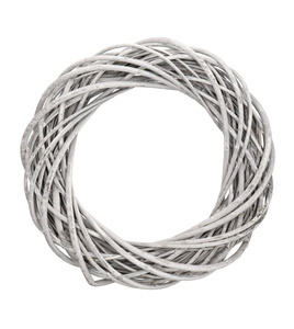 Wianek wiklinowy okrągły szary 20 cm