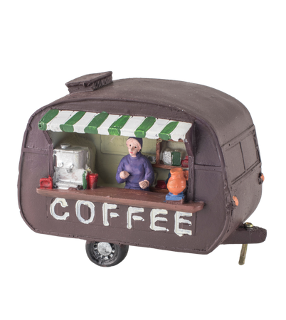 Dekoracja ceramiczna mini stacja z kawą