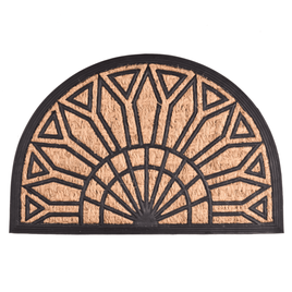 Wycieraczka Panama kokosowa guma PÓŁOKRĄGŁA ABSTRAKCJA