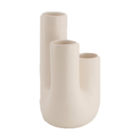 Wazon ceramiczny potrójny biały