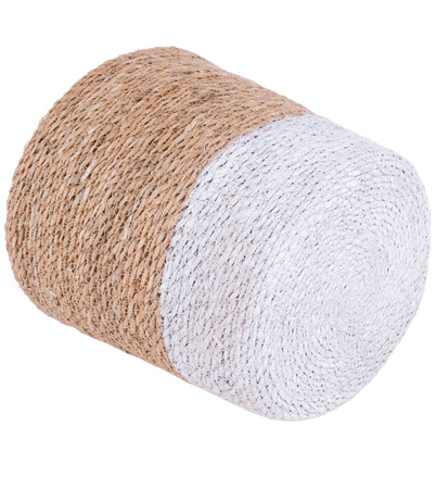 Kosz wiklinowy Moroccan biały osłonka XL 22 cm