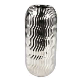 Wazon ceramiczny srebrny LOBO