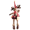Dekoracja świąteczna renifer z czerwonym szalikiem siedzący 65 cm