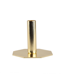 Świecznik stołowy miedziany złoty mały