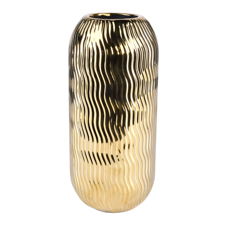 Wazon ceramiczny złoty LOBO