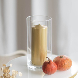 CYLINDER z grubego szkła 15x20 cm