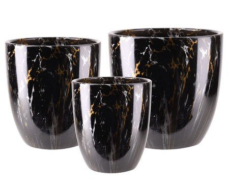 Zestaw Osłonek AXIM złoto czarna marmur