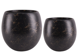 Zestaw Osłonek ELENA marmur czarny