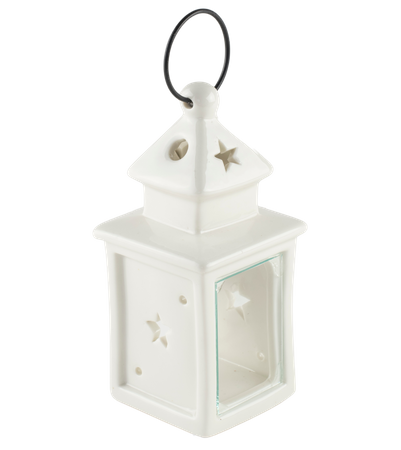 Lampion ceramiczny biały