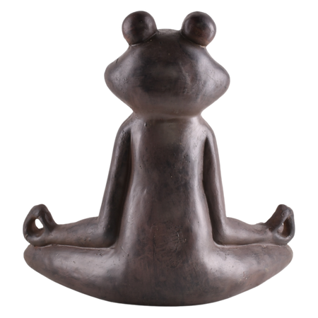 Dekoracja ogrodowa medytująca żaba