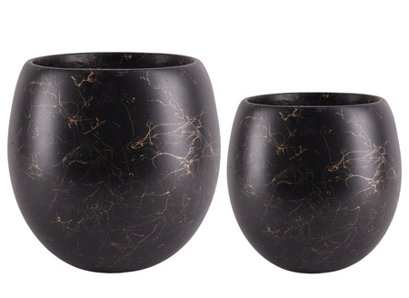 Zestaw Osłonek ELENA marmur czarny