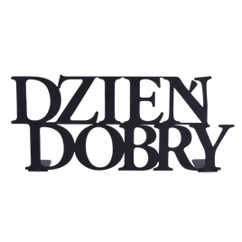 Metalowa dekoracja Dzień Dobry 30 cm