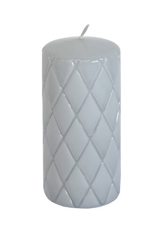 Świeca pikowana - szara 150/70