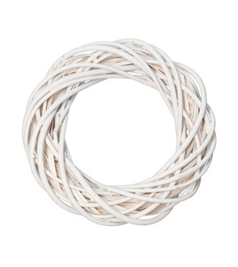 Wianek wiklinowy okrągły biały 20 cm