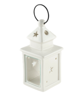 Lampion ceramiczny biały