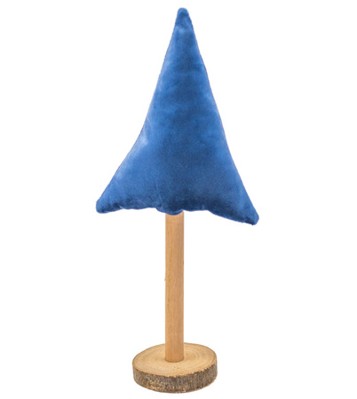 Figurka choinka welur 3 kolory - fioletowy/różowy/niebieski