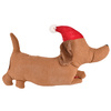 Poduszka świąteczna dekoracyjna pies w stroju mikołaja