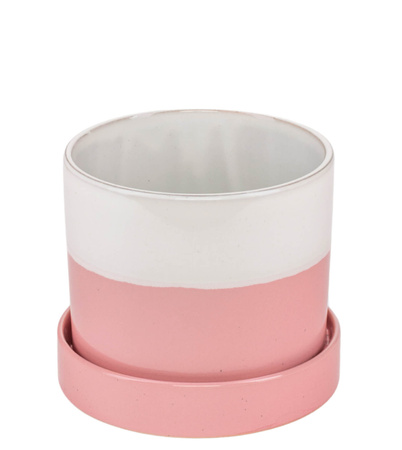Osłonka ceramiczna INGER z podstawką różowa S