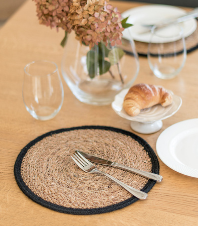 Podkładka na stół Wicker Czarna 30 cm
