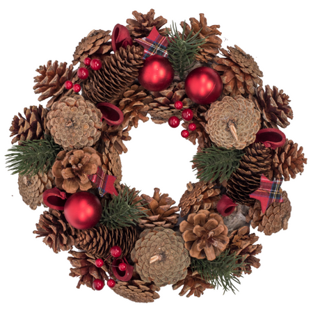 Wianek Świąteczny Czerwony 30 cm