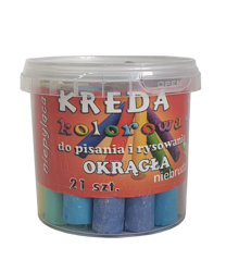 Kreda kolorowa okrągła kubek 21szt