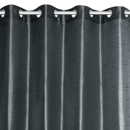 Zasłona SATINE na przelotkach 140 x 260 cm ciemnoszara