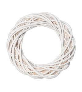 Wianek wiklinowy okrągły biały 25 cm